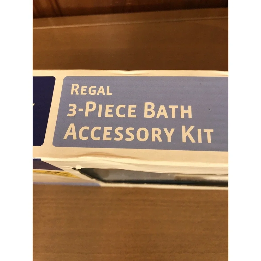 Glacier Bay Regal 3-pc Bath Accessory Kit Crome New In Open Box